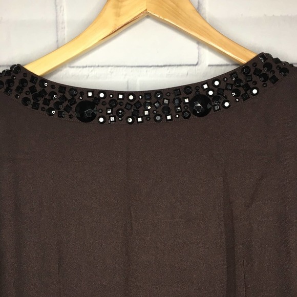 BCBG MaxAzria Cocoa/Black Jeweled Dress New with tags! Style#BC30413 Size Small - Picture 7 of 8
